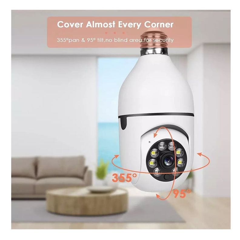 Cámara IP 360° Ampolleta motorizada Full HD -5