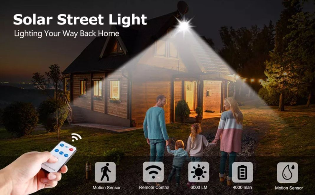 Luz Led inteligente  panel solar control remoto-48