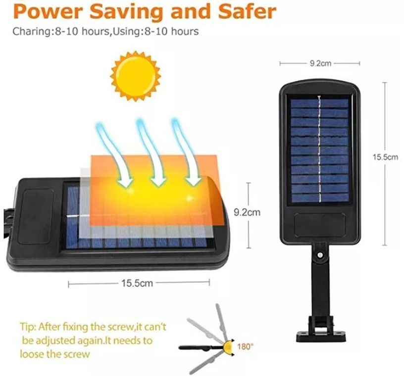 Luz Led inteligente  panel solar control remoto-46