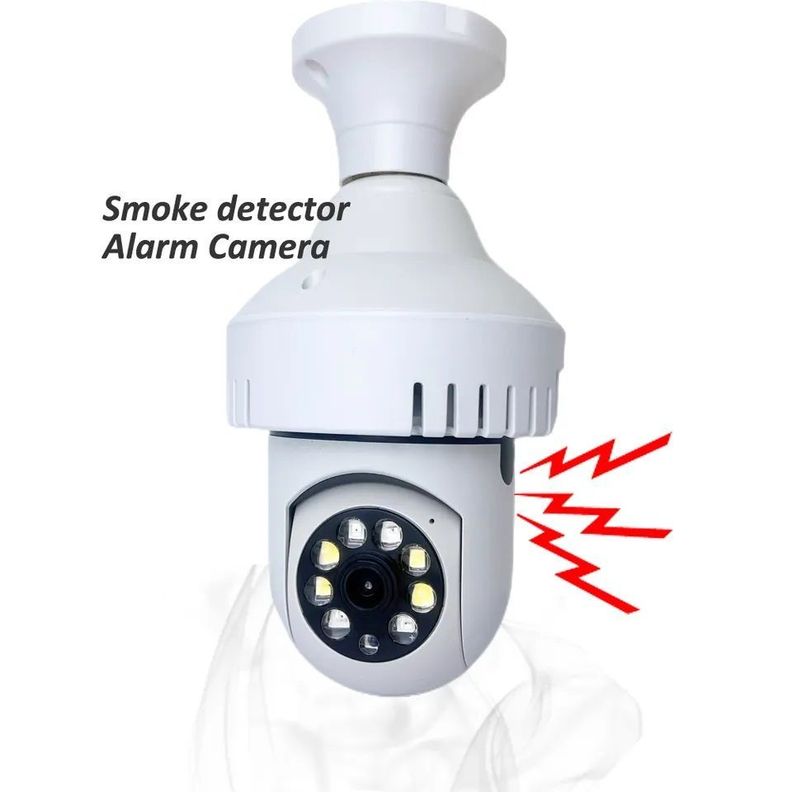 Cámara IP 360° Full HD Detector de Humo Alarma-2