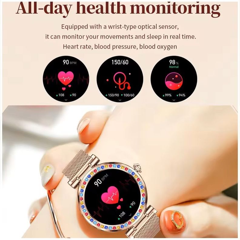 Smartwatch de Lujo CF30 Elegancia Conectividad Llamadas Salud Mujer-5