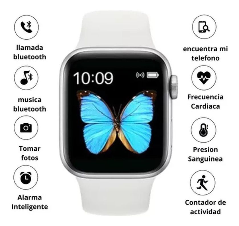 Reloj T500 Inteligente Smartwatch Blanco / Realiza Llamadas-2