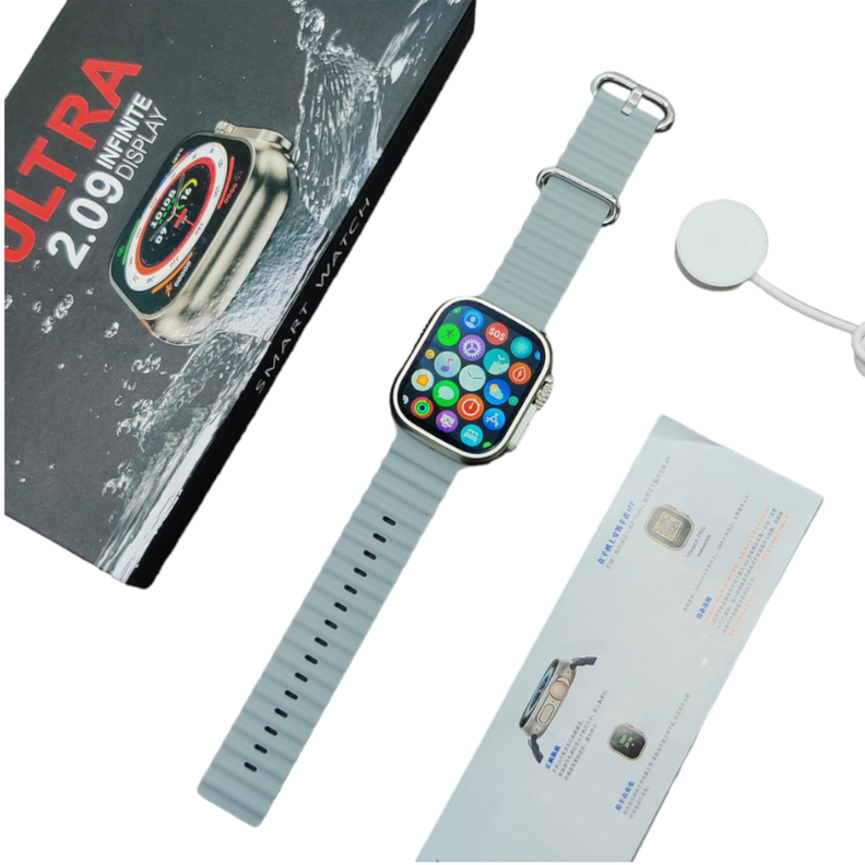 reloj T10 Ultra Inteligente Smartwatch Gris / Realiza y Recibe Llamadas 2024-0