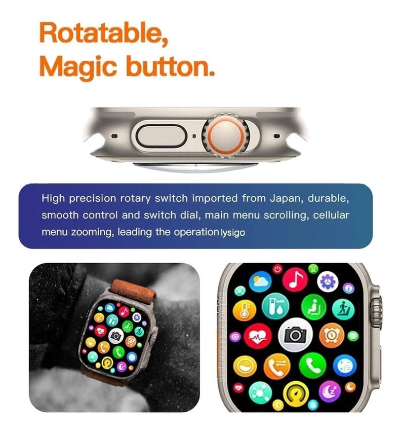 reloj T10 Ultra Inteligente Smartwatch Gris / Realiza y Recibe Llamadas 2024-2