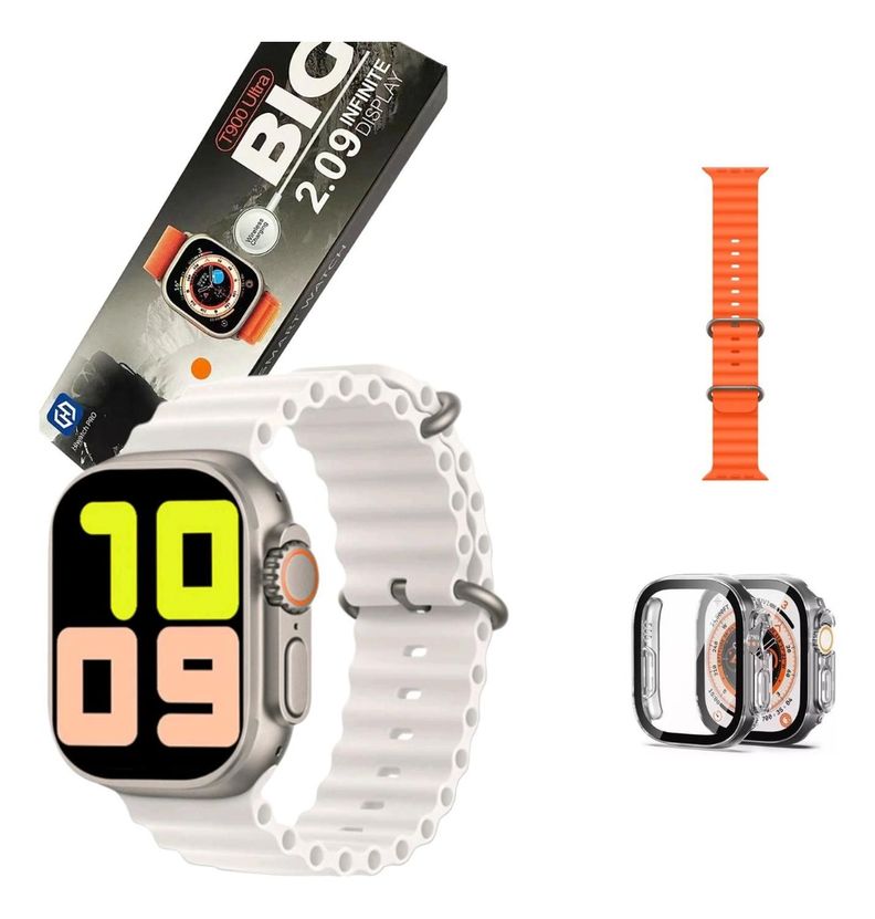 Reloj Smartwatch T900 Ultra Blanco+ Correa + Protector 49mm-0