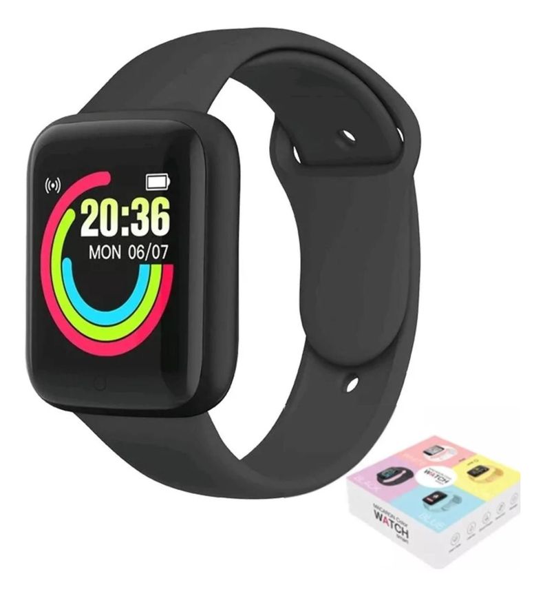 Reloj D20 Smartwatch Inteligente Negro-0
