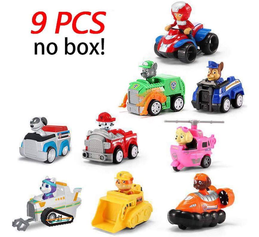 Pack 9 Autos Paw Patrol A Fricción PVC-5