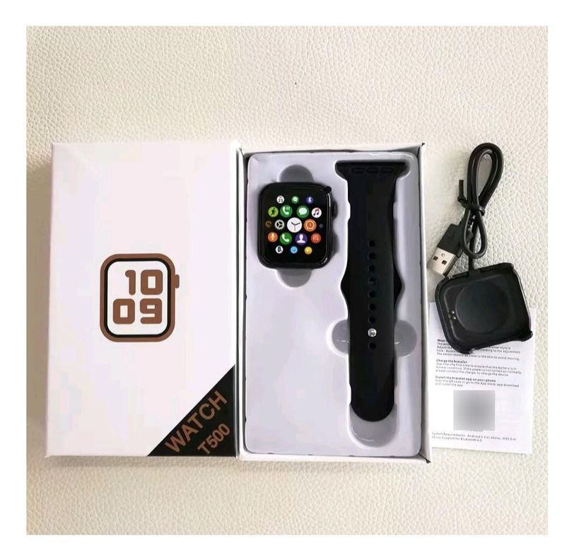 Reloj T500 Inteligente Smartwatch Negro / Realiza Llamadas-2