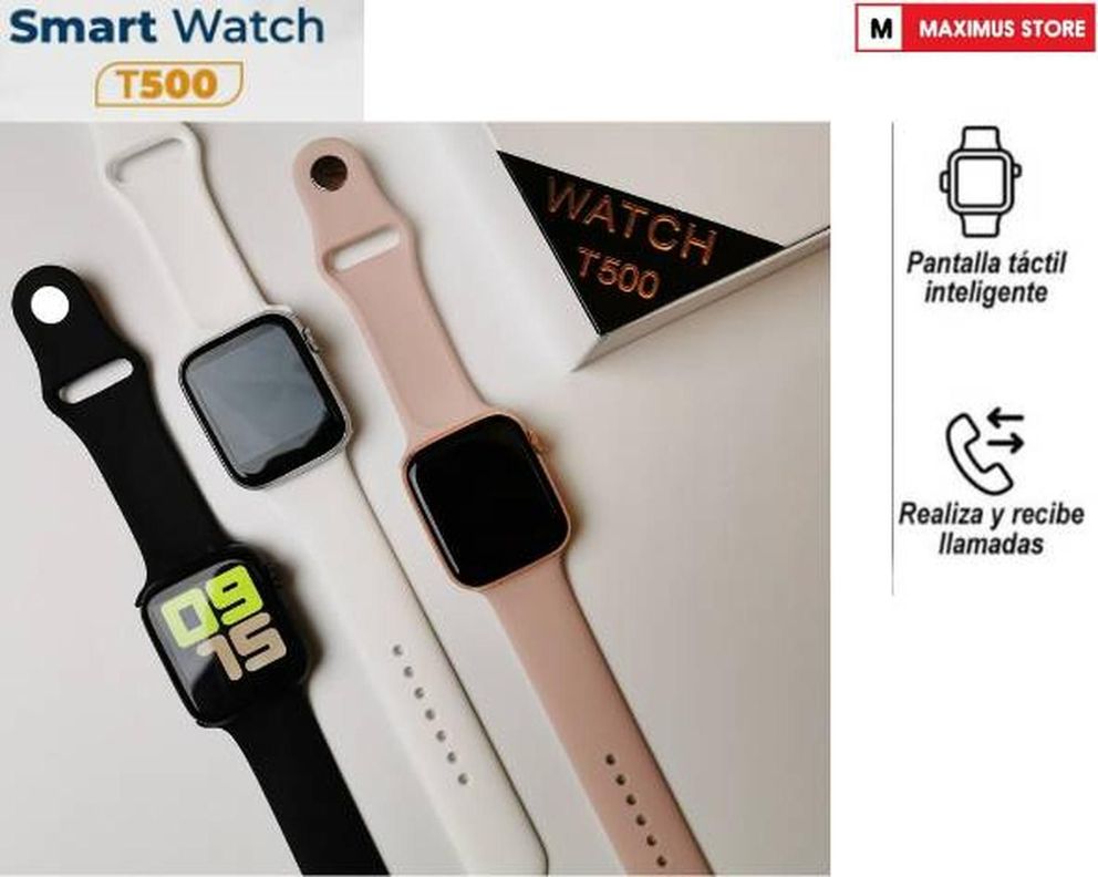 Reloj T500 Inteligente Smartwatch Negro / Realiza Llamadas-8