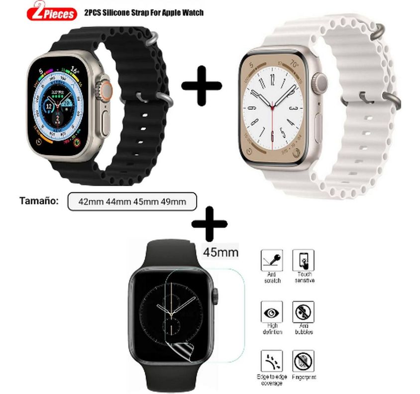 2 Correa Ocean Smartwatch + Protector 45mm-1