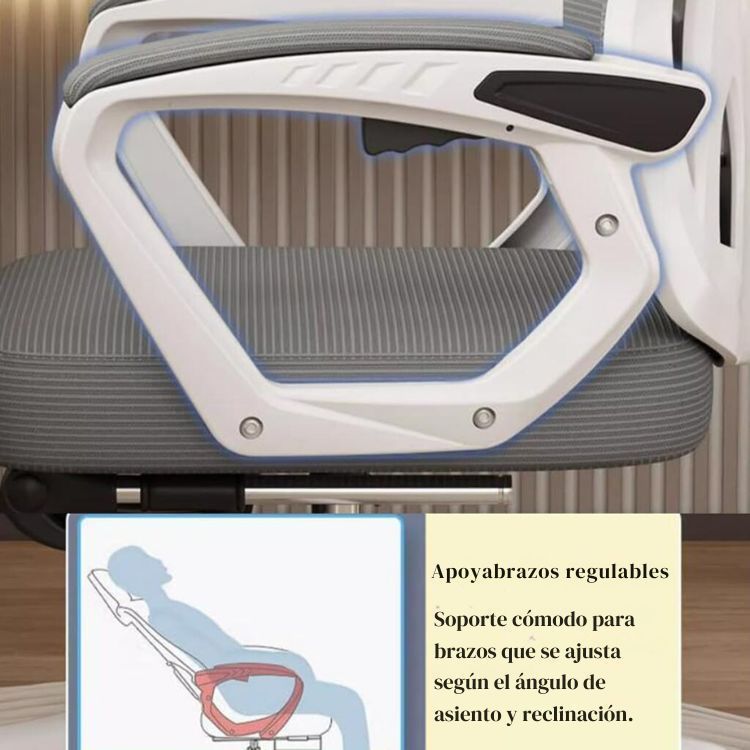 Silla Gamer Ergonómica Para Escritorio Con Reposacabeza-4