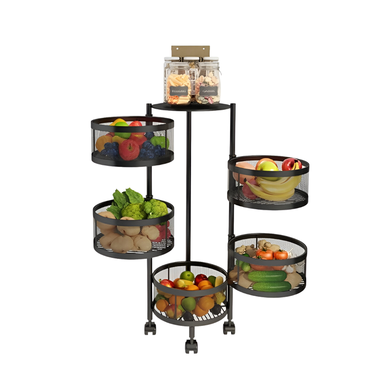 Carrito Organizador Multiusos 5 Niveles 360º Para Cocina-0