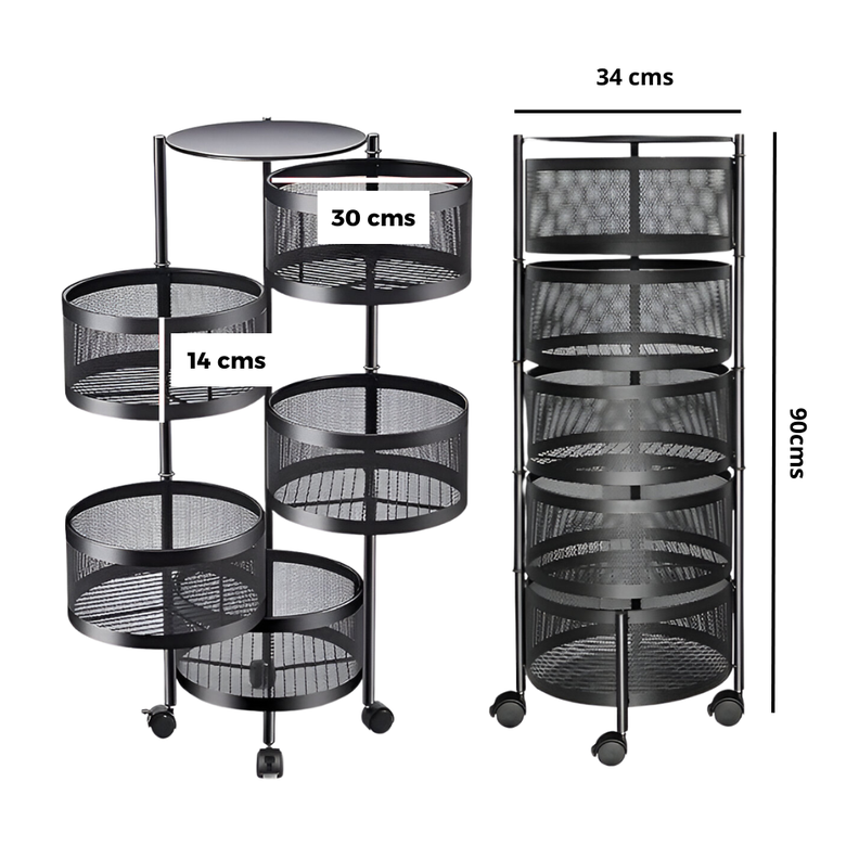 Carrito Organizador Multiusos 5 Niveles 360º Para Cocina-1