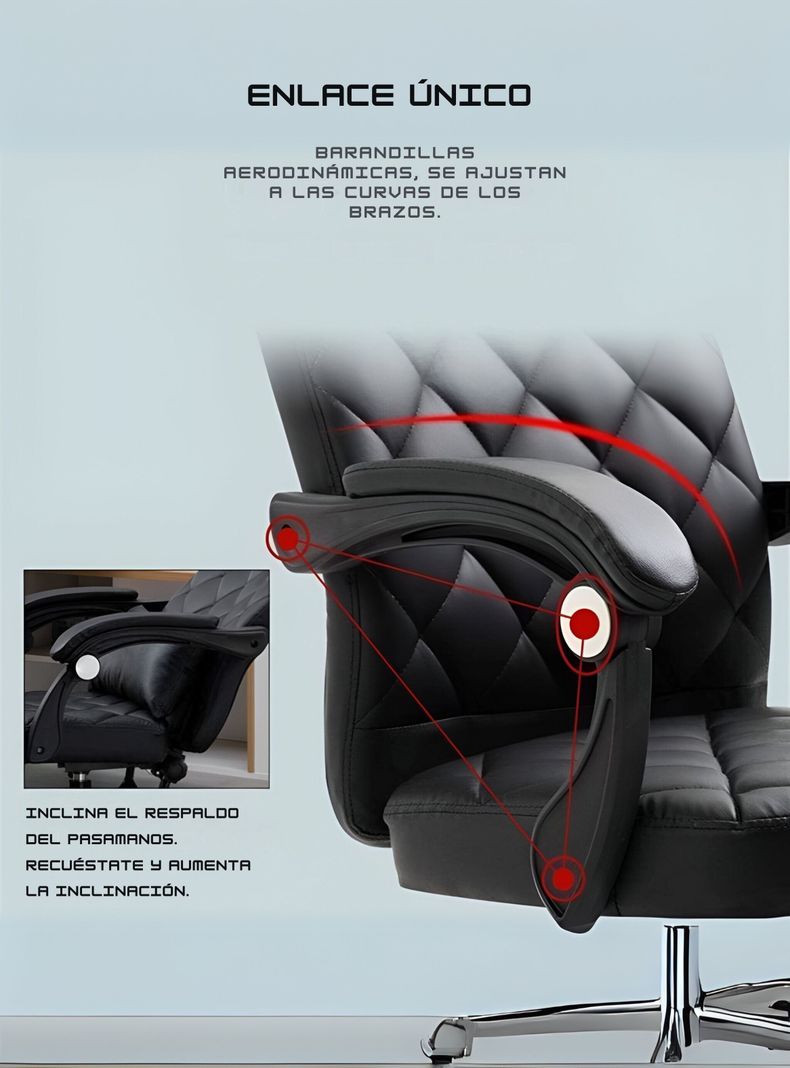 Silla Ejecutiva Presidencial Oficina Con Reposapiés-6
