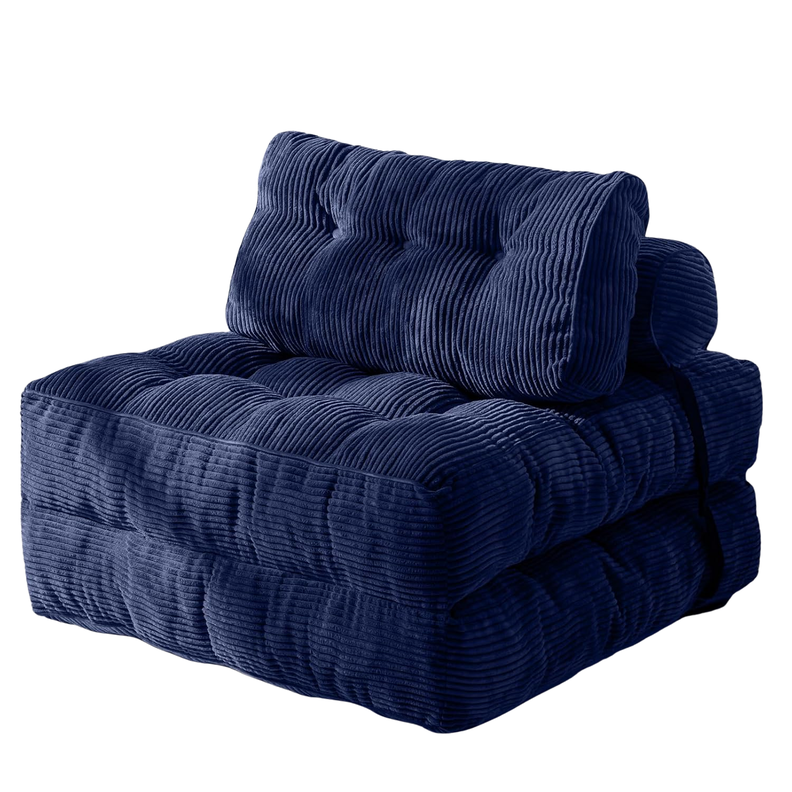 Silla Sofa Cama 187x85cm Puff Plegable Acolchada Hogar