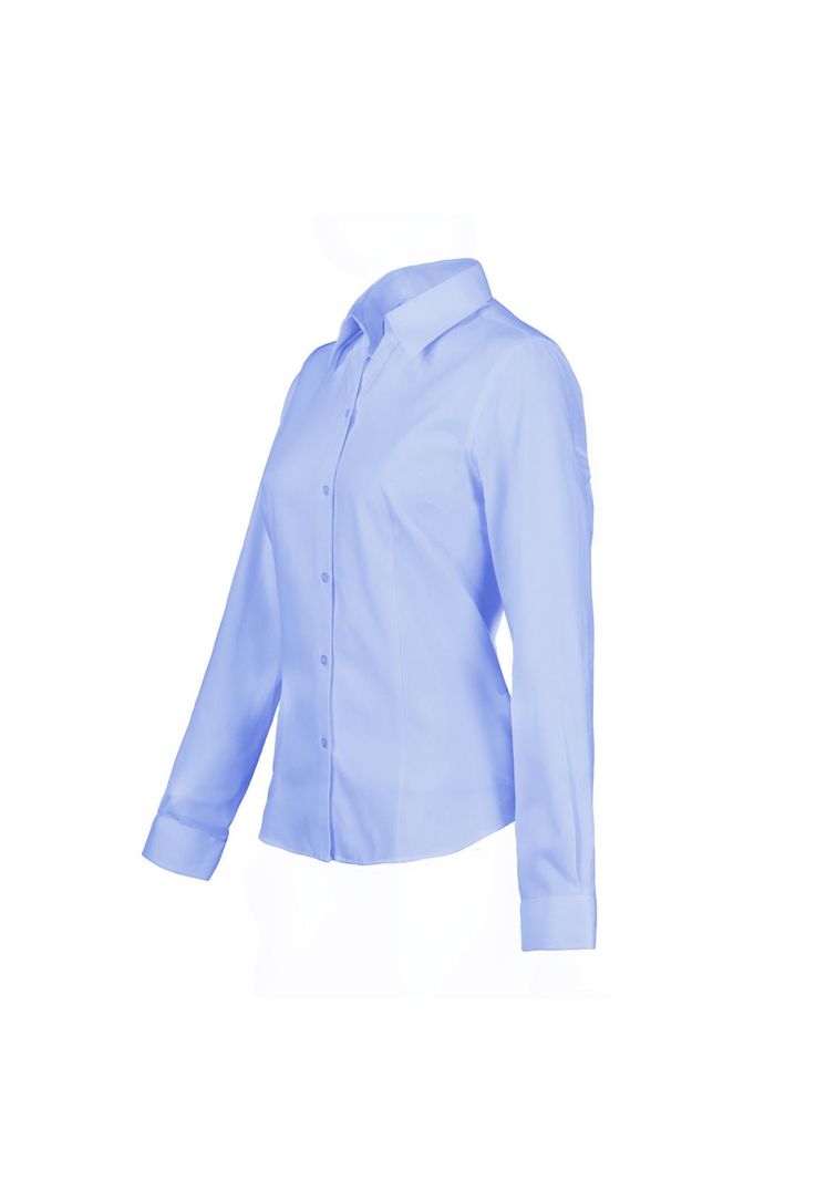 Blusa Oxford Manga Larga Celeste UPF 20-4