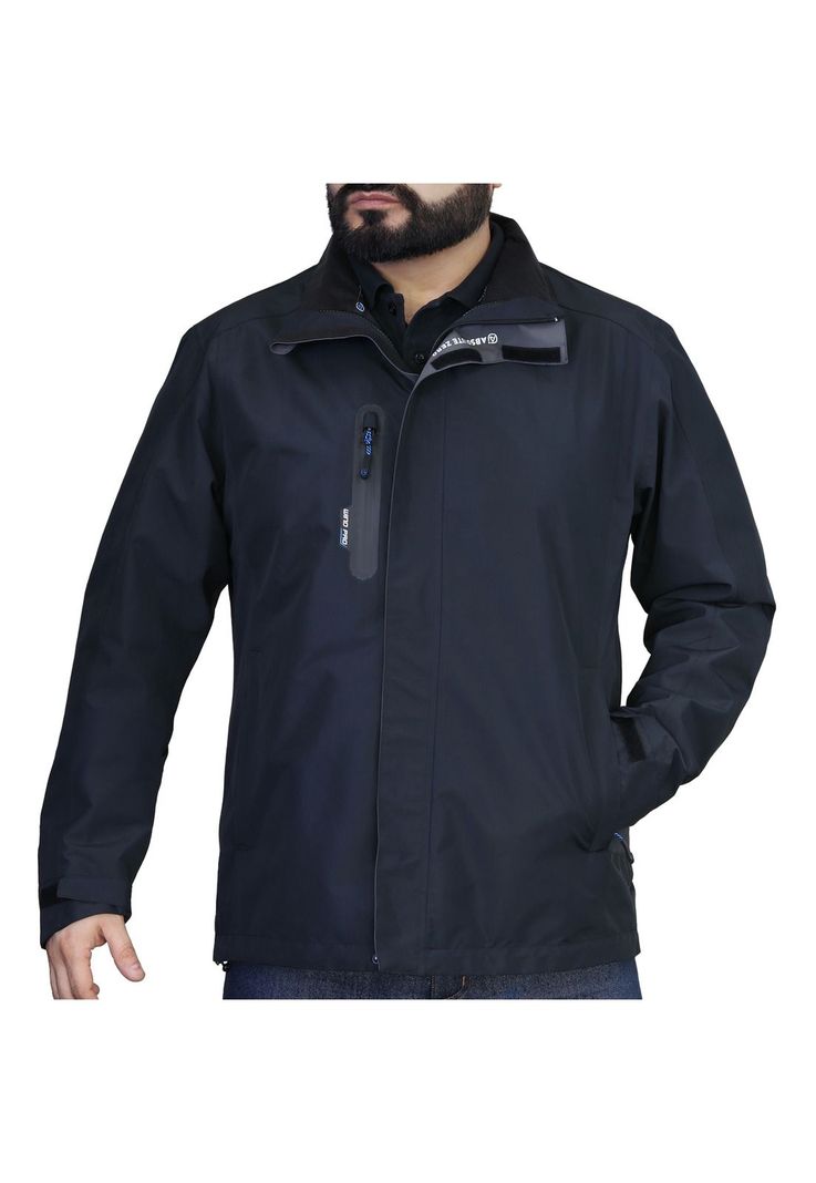 Cortaviento Hombre Impermeable  Azul Marino-3