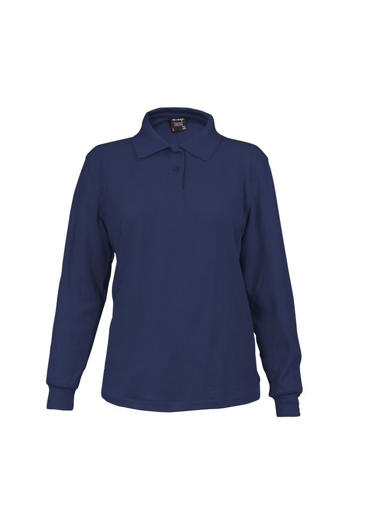 Polera pique azul marino mujer manga larga UPF40-0