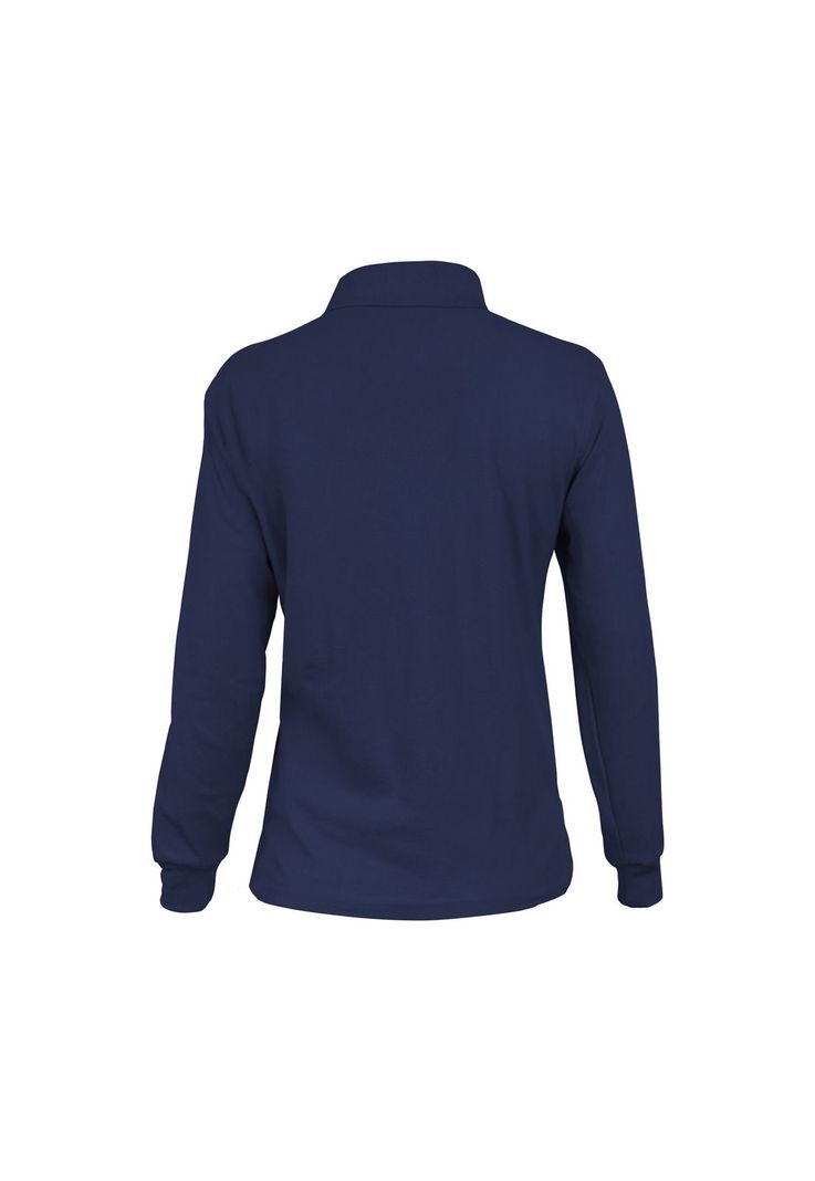 Polera pique azul marino mujer manga larga UPF40-2