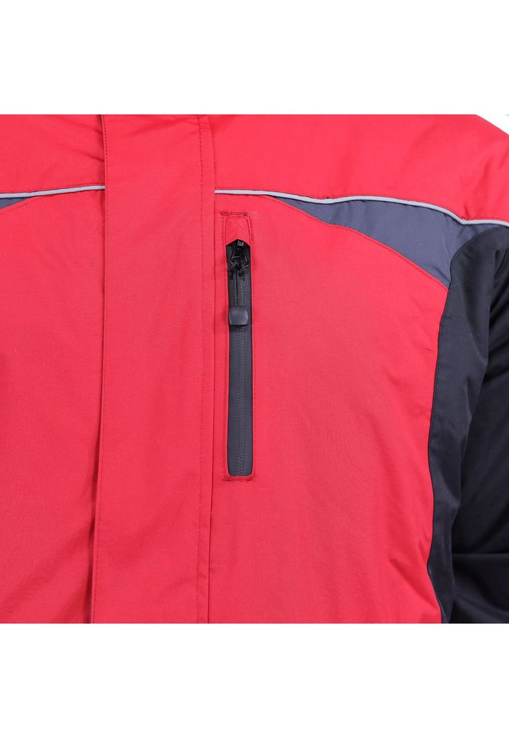 Parka Hombre 3 en 1 Rojo/Negro Z-0400-9