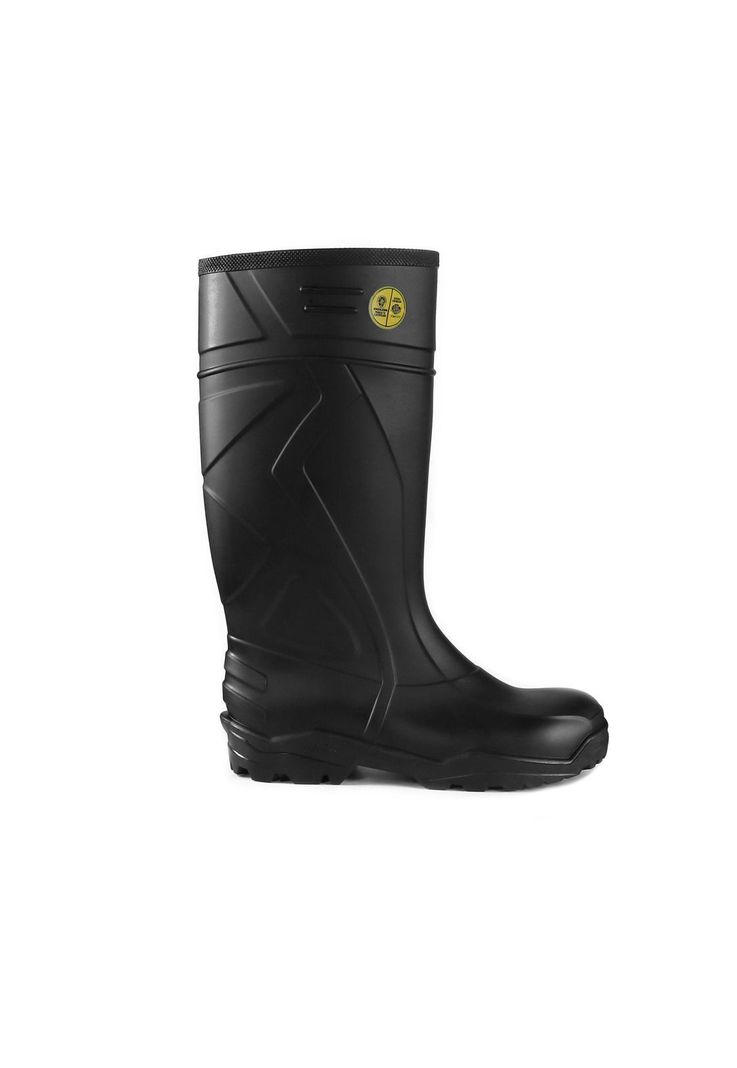 Bota PVC 942 Punta de Acero Negra Para Lluvia-0