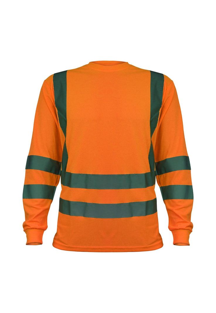Polera Polo Dry Fit Naranja Fluor M/Larga UPF 25-0