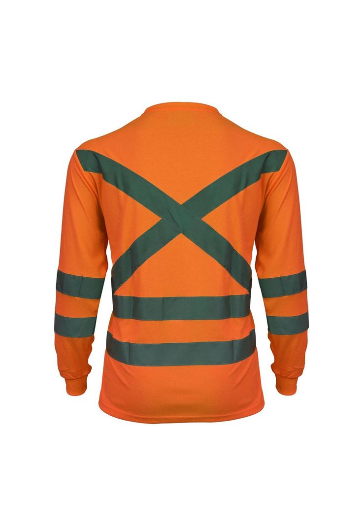 Polera Polo Dry Fit Naranja Fluor M/Larga UPF 25-1