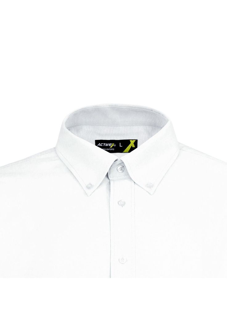 Camisa Oxford Manga Larga Blanca UPF 20-3