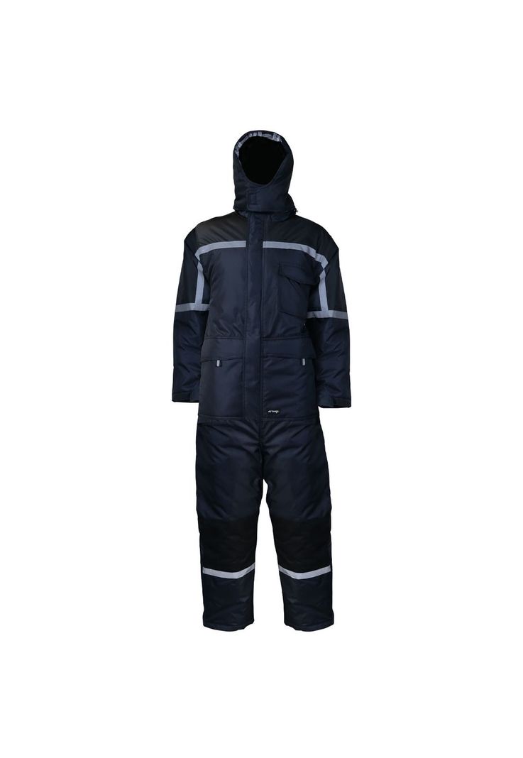 Buzo Térmico Azul/Negro Forro Franela-0