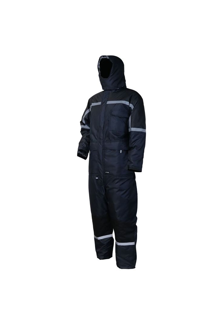 Buzo Térmico Azul/Negro Forro Franela-1