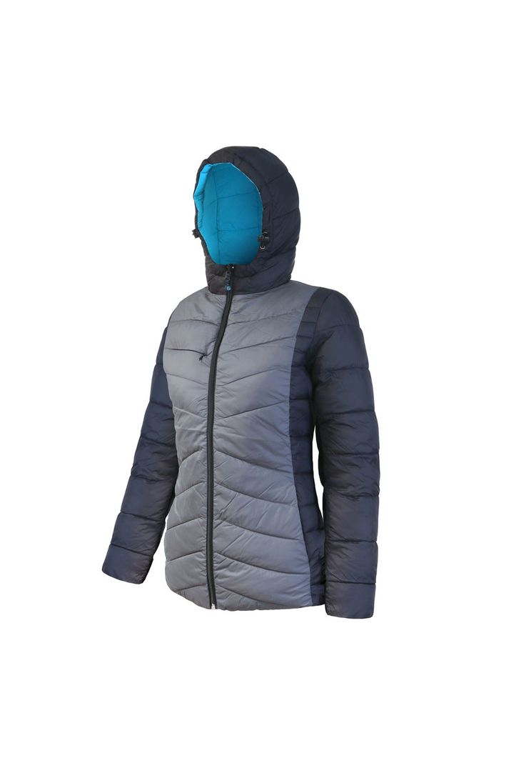 Parka Mujer Reversible Gris/Calipso-7