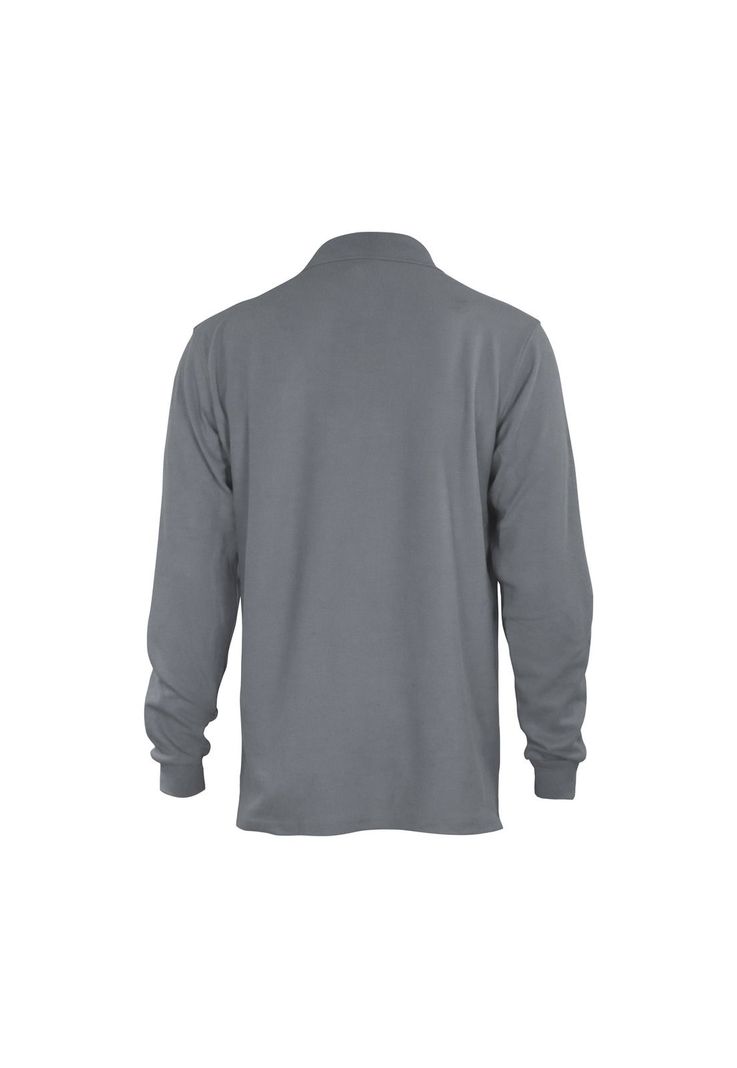 Polera pique gris manga larga UPF25-2