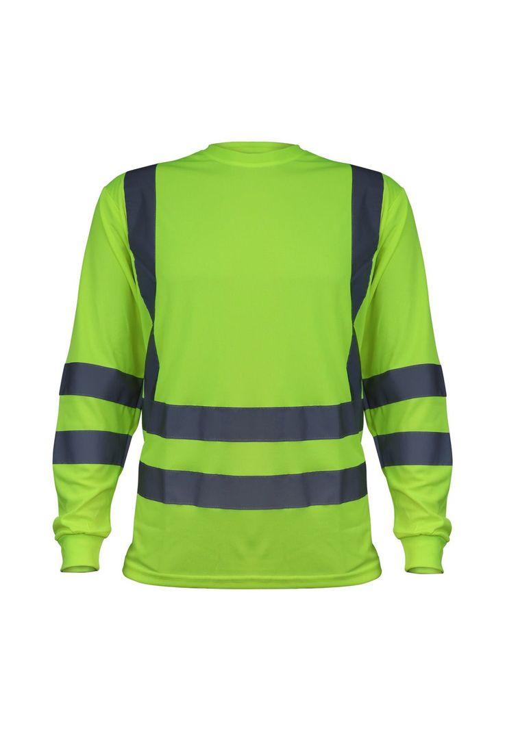 Polera Polo Dry Fit Verde Fluor M/Larga UPF 25-0
