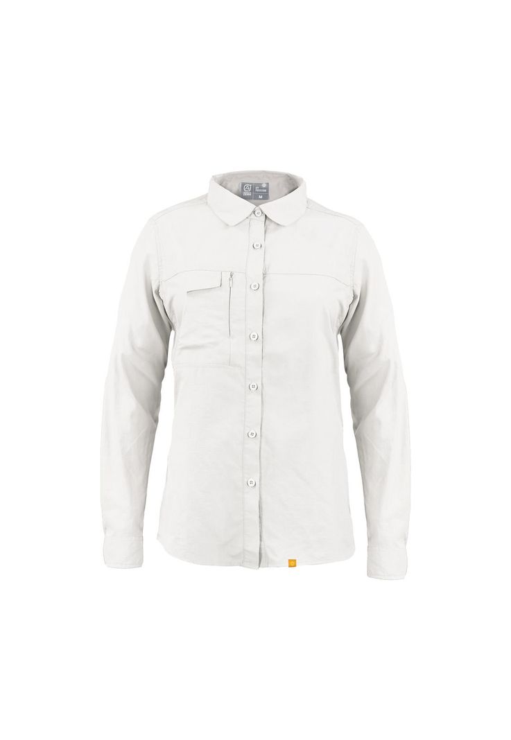 Blusa Outdoor Mujer Lightwind Ripstop Blanco Invierno UV-0
