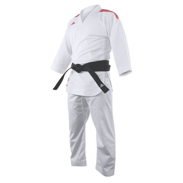 Karategi Kumite  Adizero Stripes Líneas Rojas Adidas-0