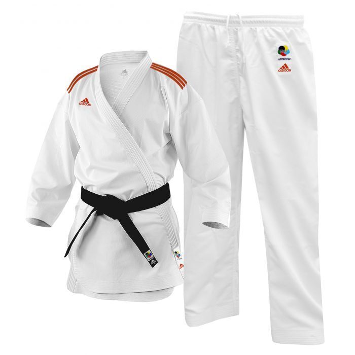 Karategi Kumite  Adizero Stripes Líneas Rojas Adidas-1