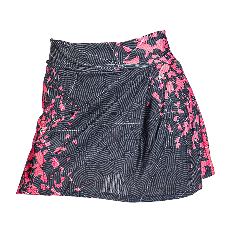 Falda Short deportivo Fuel Negro/Fucia Poker-0