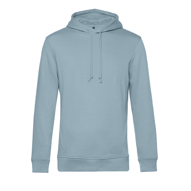 Poleron Premiun 100% Algodon Organico Hooded Celeste B&C-1