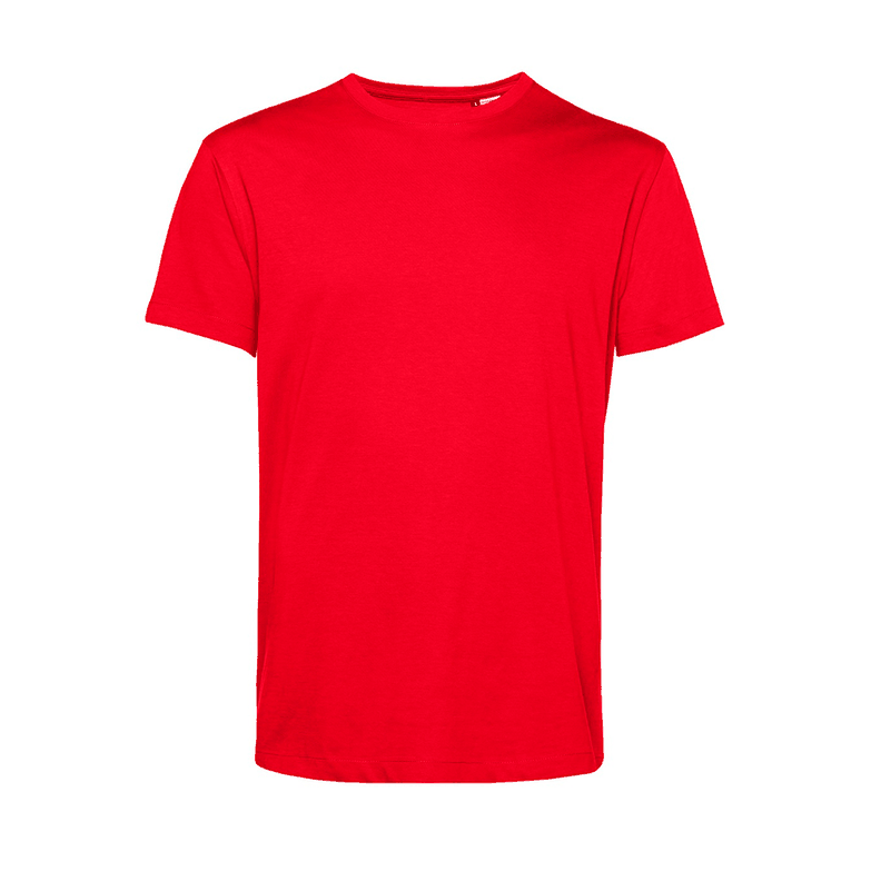Polera Orgánica 100% Algodón Vegano E150 Hombre Rojo B&C-0