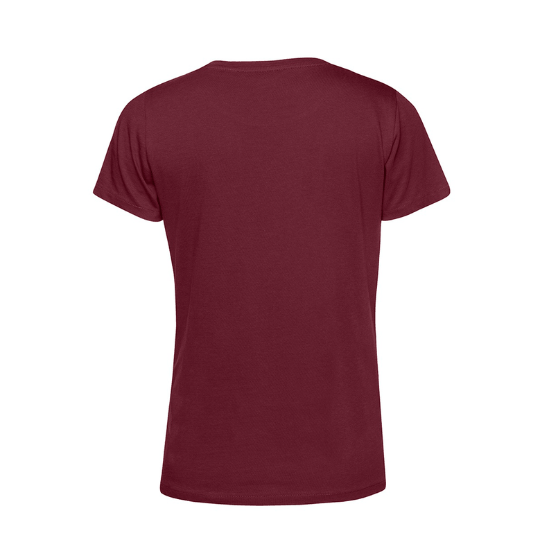 Polera Orgánica 100% Algodón Vegano #E150 Mujer Burdeo B&C-1