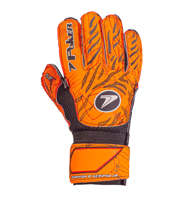 Guantes Arquero Champion 8 Junior Poker Naranja-1