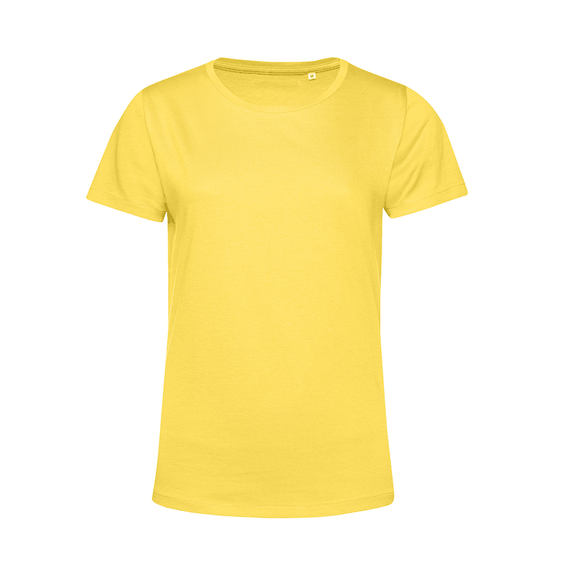 Polera Orgánica 100% Algodón Vegano #E150 Mujer Amarillo B&C-0