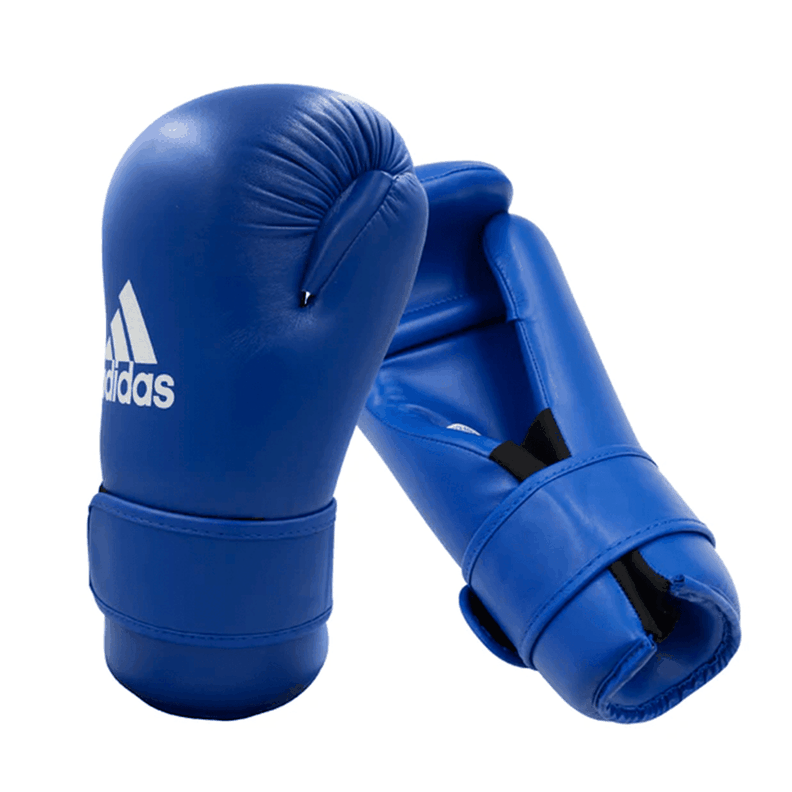 Guantes Semi-contacto Wako Kick Boxing Azules Adidas-0