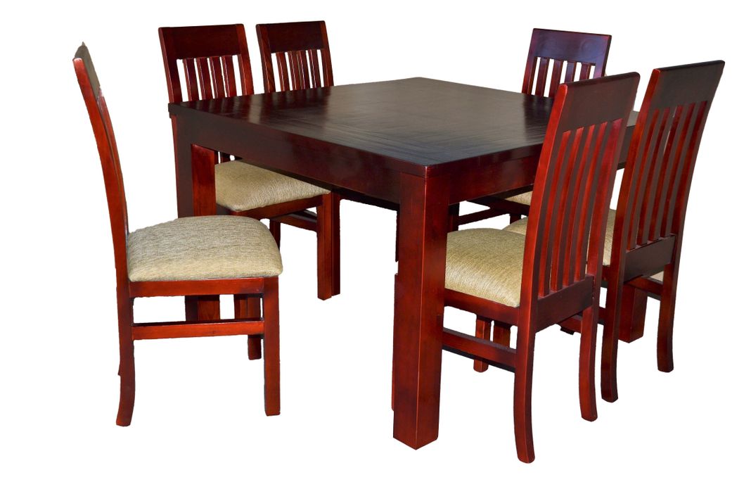 Jgo Comedor Colonial 6S caoba