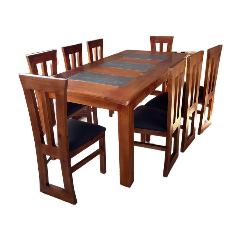 Jgo Comedor Elegant cerámica 8S nogal-0