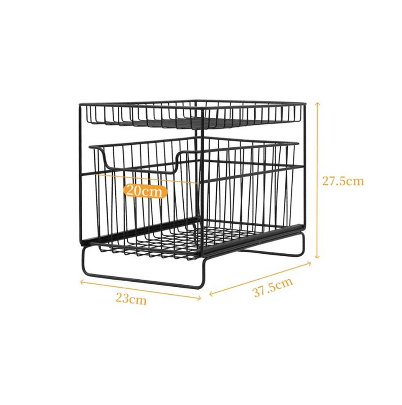Canasto Organizador Multiusos Con Riel Cocina/baño/living-1
