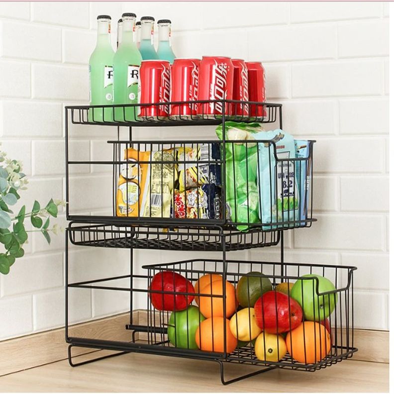 Canasto Organizador Multiusos Con Riel Cocina/baño/living-2