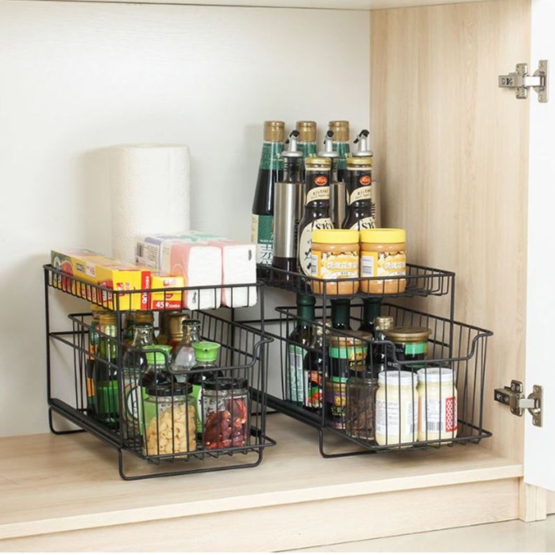 Canasto Organizador Multiusos Con Riel Cocina/baño/living-3