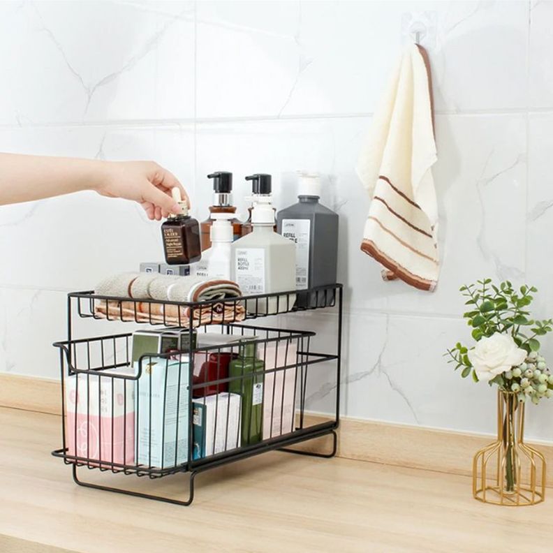 Canasto Organizador Multiusos Con Riel Cocina/baño/living-5