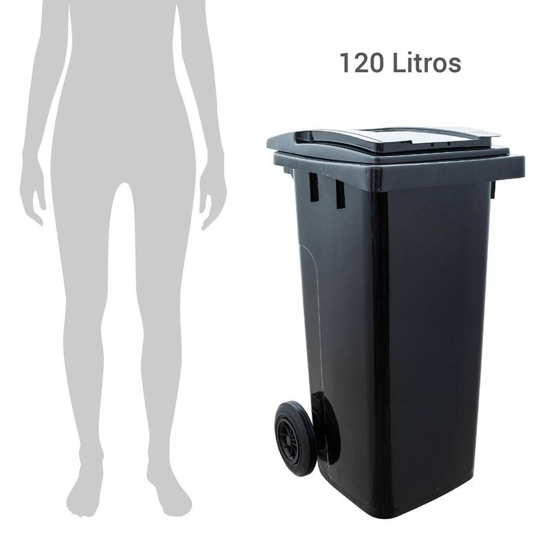 Basurero Papelero Contenedor Industrial 120 Litros Con Tapa-5